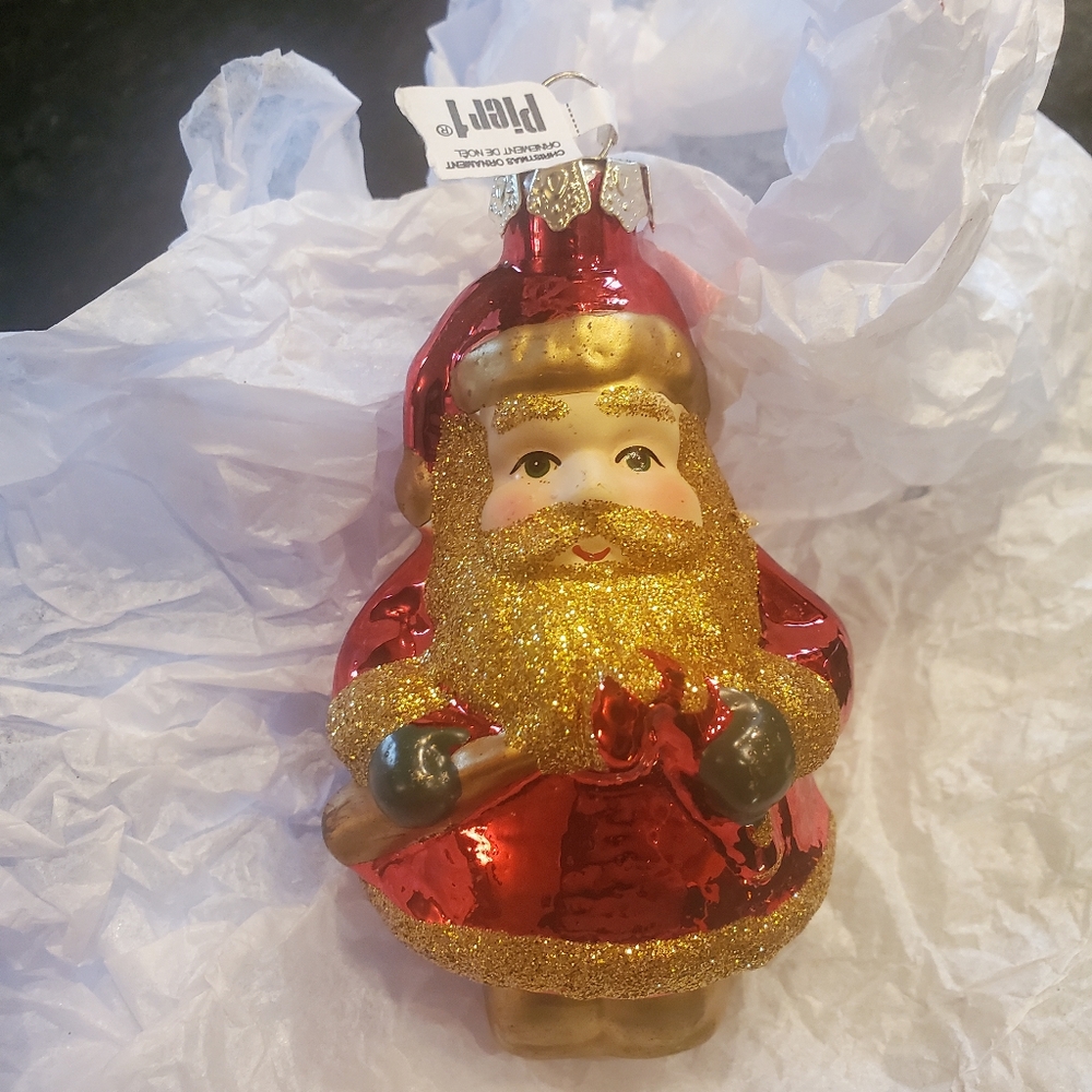 Pier 1 Santa ornament